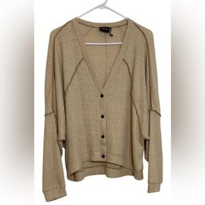 Urban Outfitters Out From Under Ultra Soft Waffle Knit Crop Oversized Top